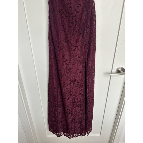 NWT Anthropologie BHLDN Emma Sweetheart Lace Gown in Dark Berry, Size 12 - Picture 16 of 16